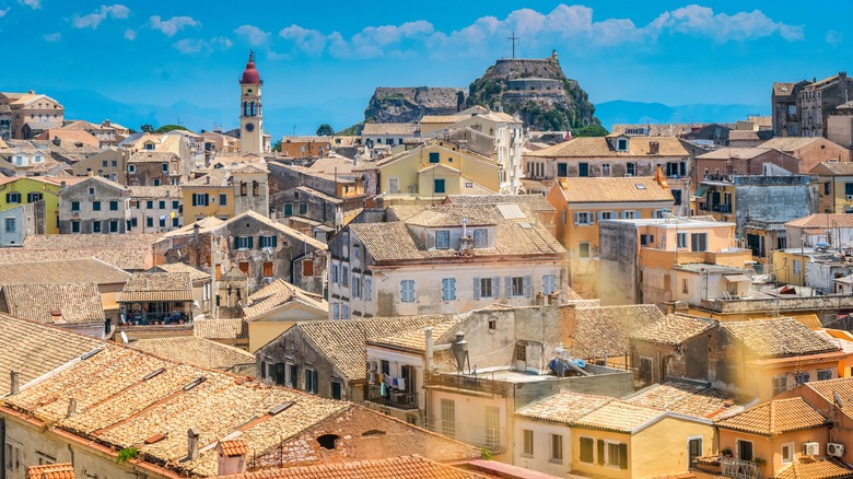 Corfu, Greece buildings in view