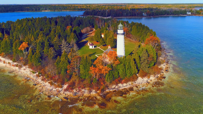 Lighthouse on Wisconsin island