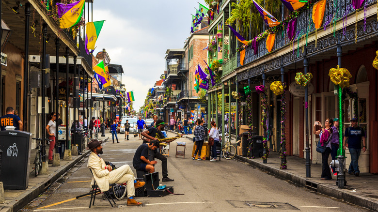 Street musicians on Bourbon Street, New Orleans