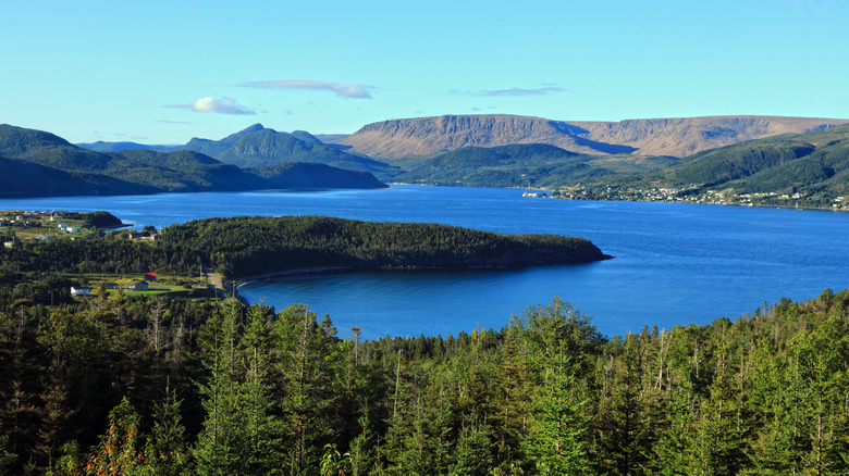 Norris Point, Newfoundland and Labrador, Canada, with the view from Norris Point at Bonne Bay