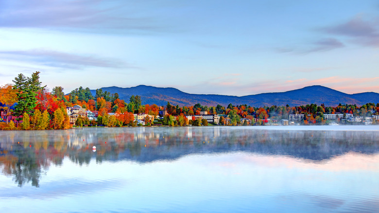 Lake Placid, New York in the autumn time.