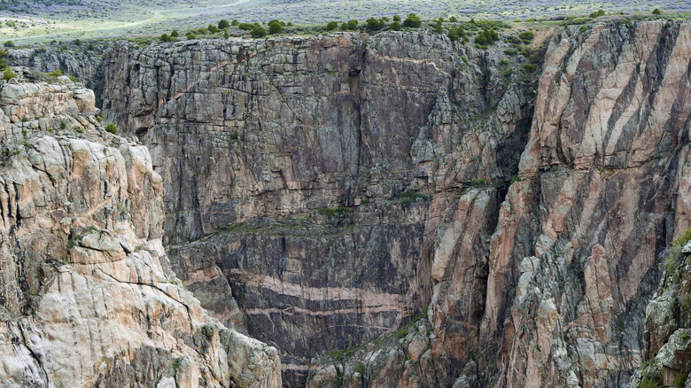 The Painted Wall in the Black Canyon Of The Gunnison NP.