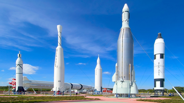 Kennedy Space Center rocket garden at Kennedy Space Center in Florida