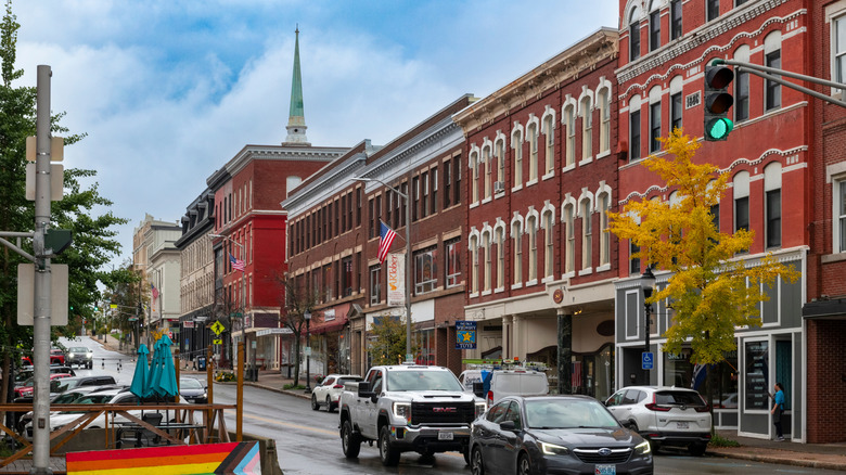 View of the main street in Bangor, Maine