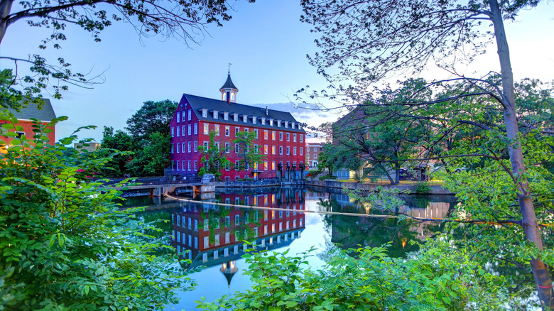The Busiel-Seeburg Mill in downtown Laconia along the bank of the Opechee Bay Reservoir