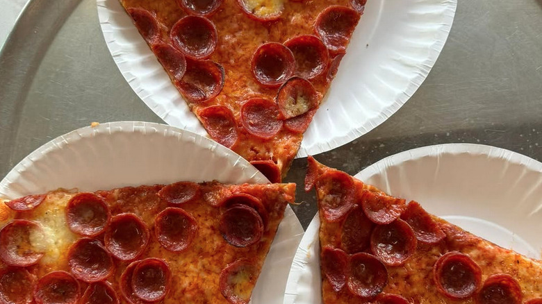 Pepperoni slices at Allday Pizza