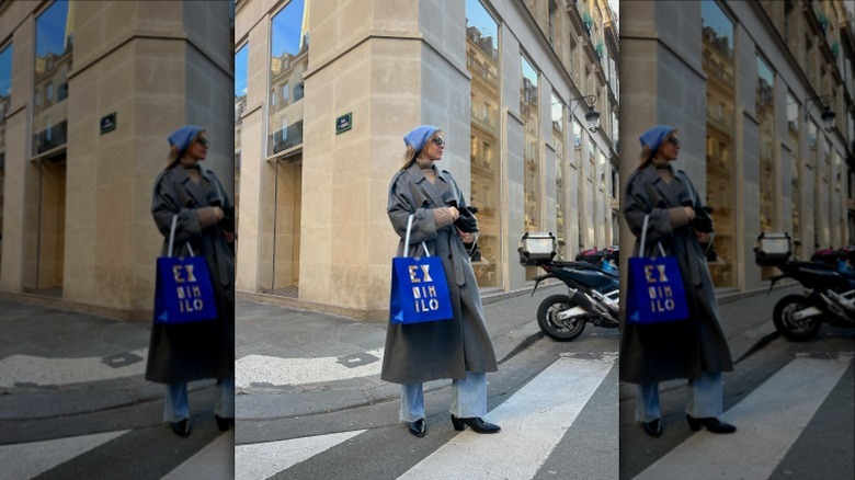 A woman with an Ex Nihilo bag in Paris