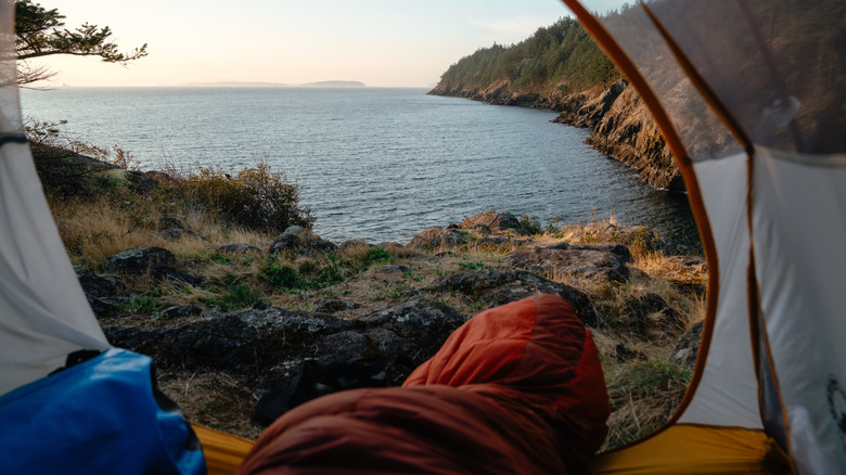 Camping on Lummi Islands in the San Juan Islands