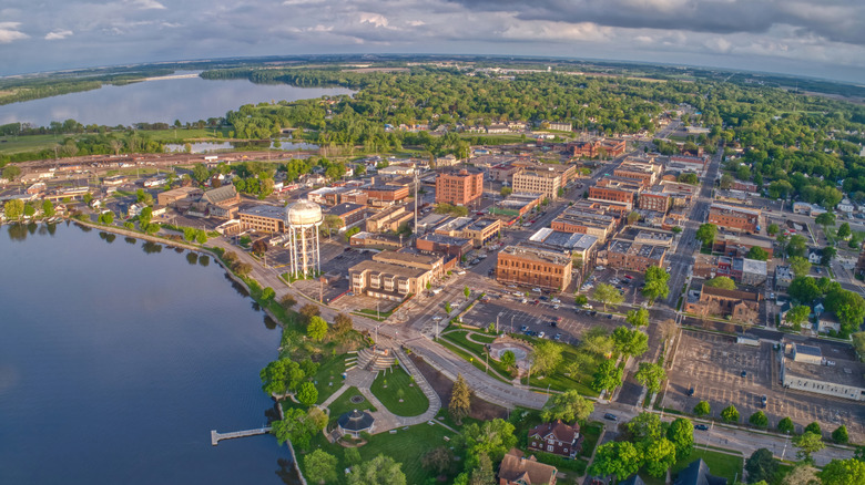 Aerial view of Albert Lea, Minnesota