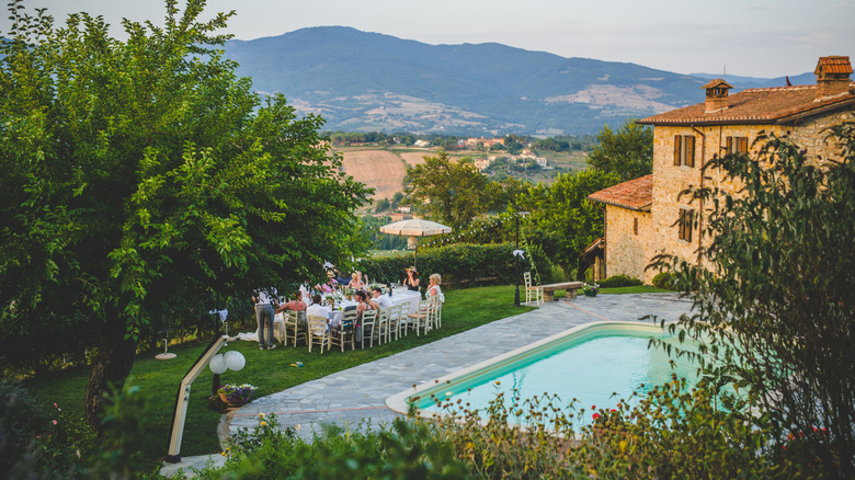 Wedding party in Tuscany