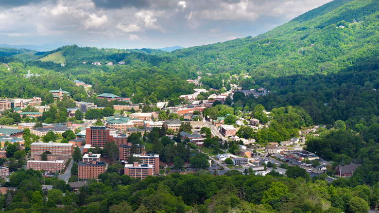 Aerial view of Boone North Carolina