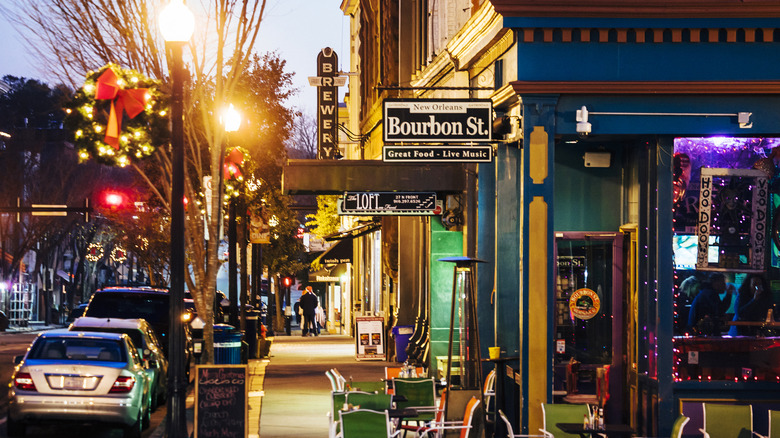 Front Street in Wilmington North Carolina with Front Street Brewery in background