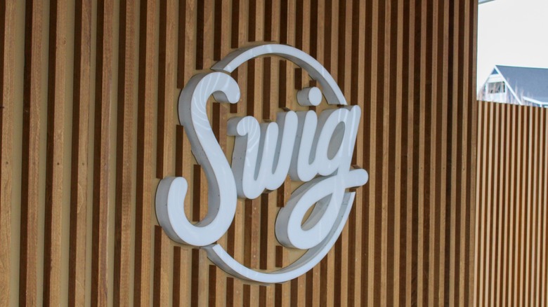 The sign outside Swig soda shop in Utah