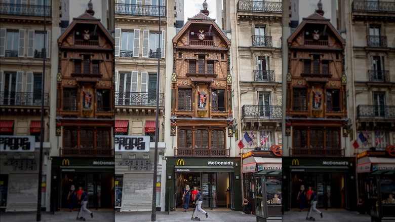 A McDonald's in a historic European building