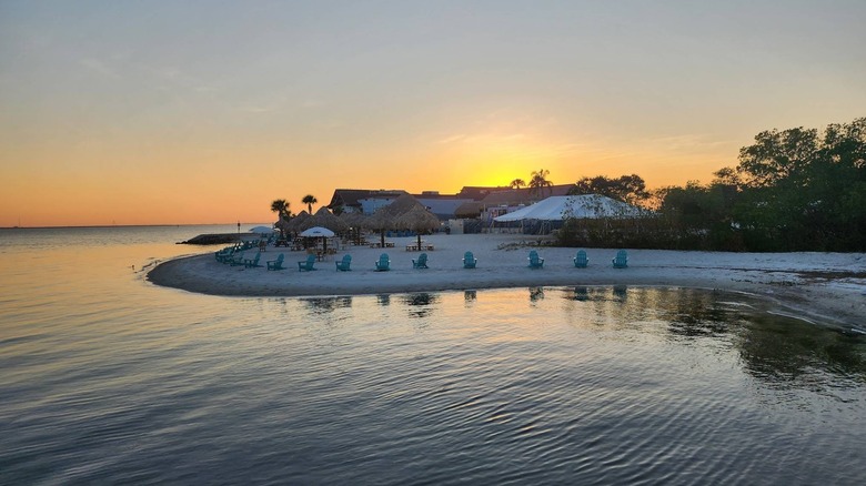 Ben T Davis Beach at sunset.
