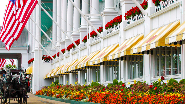 The Grand Hotel with horse-drawn carriage