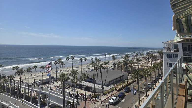 view from the rooftop of the Mission Pacific Beach Resort