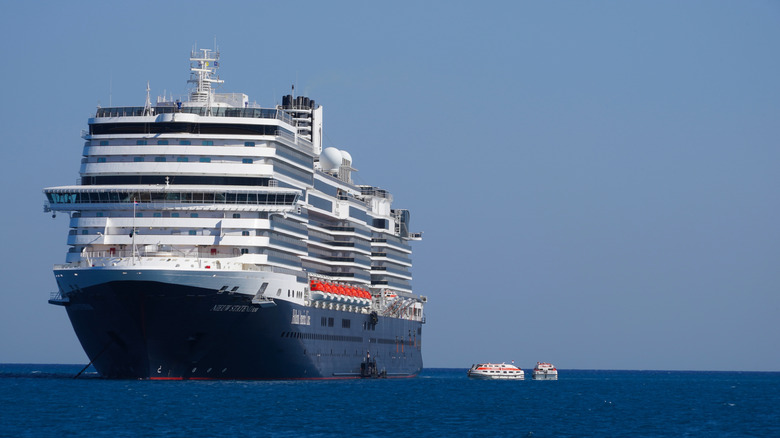 Holland America Nieuw Statendam cruise ship in open water