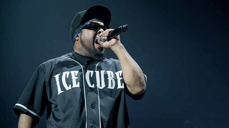 Ice Cube performing on stage