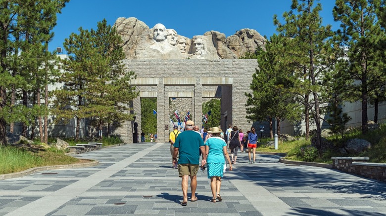 Crowds at Mount Rushmore