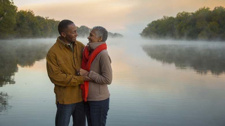 A couple near lake