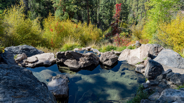 Beautiful landscape of Spence Hot Springs at New Mexico
