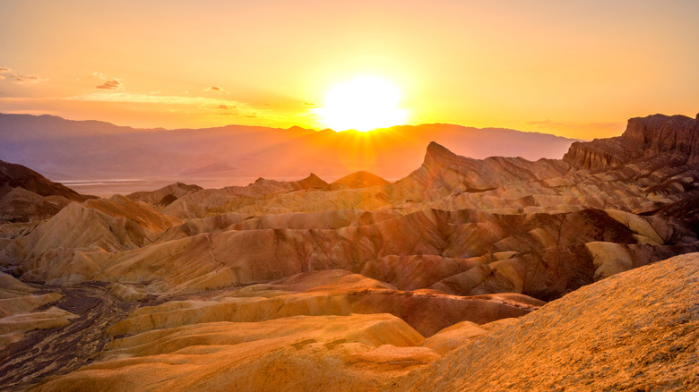 A beautiful sunset at Death Valley National Park