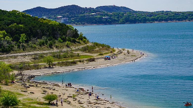 The shore of Canyon Lake, Texas taken from the Overlook Park.