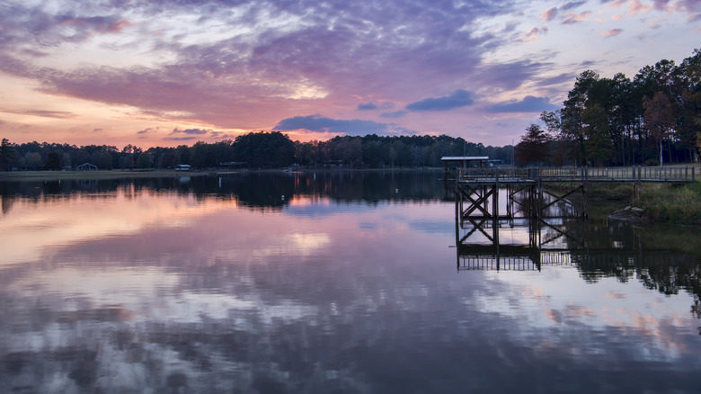 Beautiful Autumn Sunset over Toledo Bend.