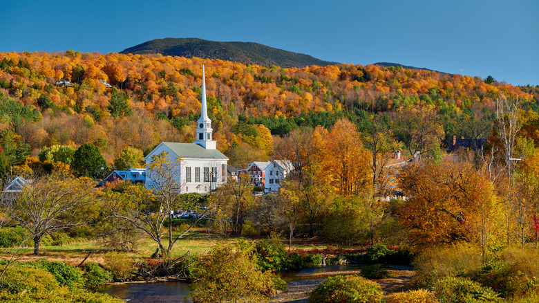 historic church in Stowe, Vermont