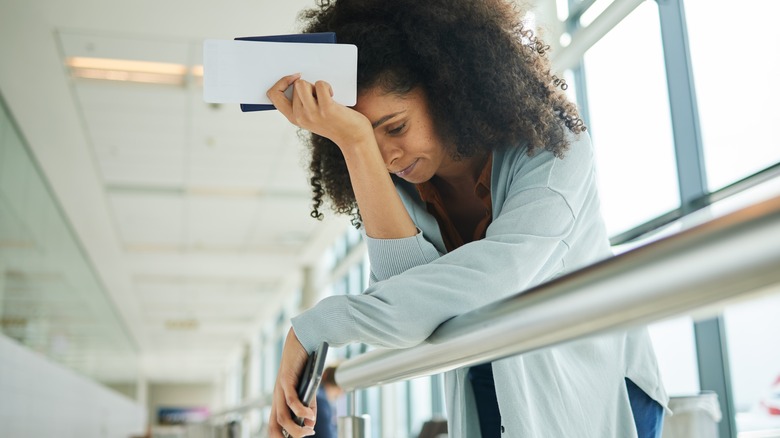 frustrated passenger airport