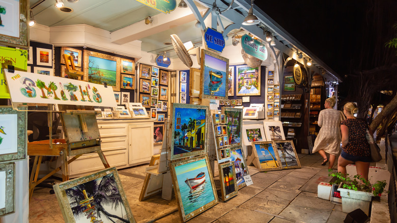 Art sold on the street in Key West
