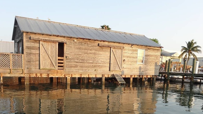 The wooden waterfront Turtle Cannery Museum