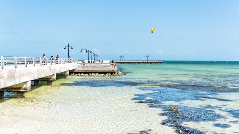White Street Pier over clear water in Key West