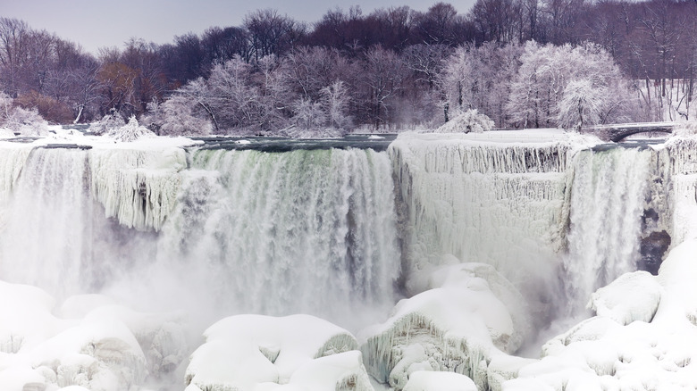 Frozen falls at Niagara Falls