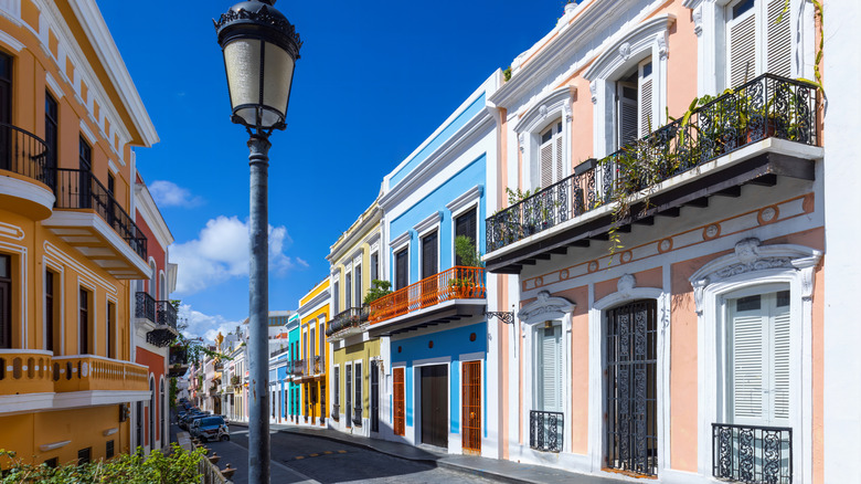 Street with colorful buildings in Old San Juan