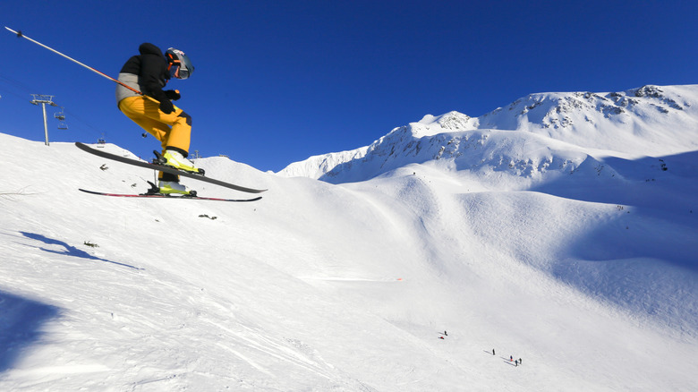 A skier in Anchorage, Alaska