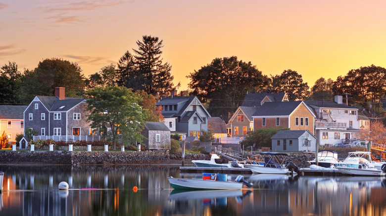 Portsmouth as the sun sets