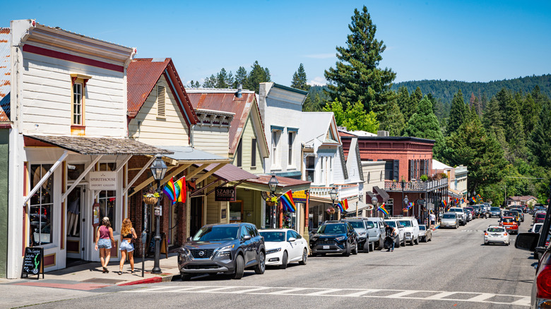 Downtown Nevada City in California