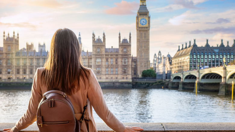 Tourist looking at Big Ben