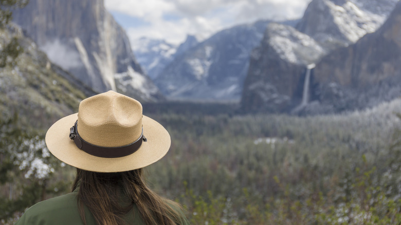 A park ranger at Yosemite National Park
