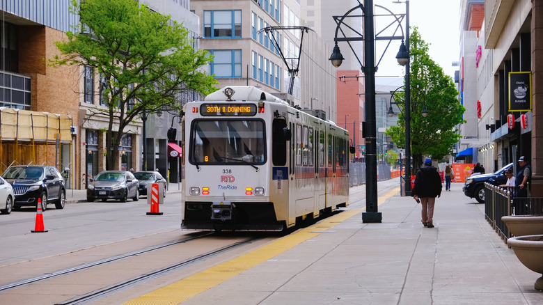 Light rail train in Denver