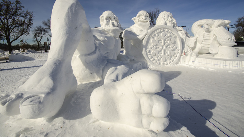 Snow sculptures at St Paul Winter Carnival.