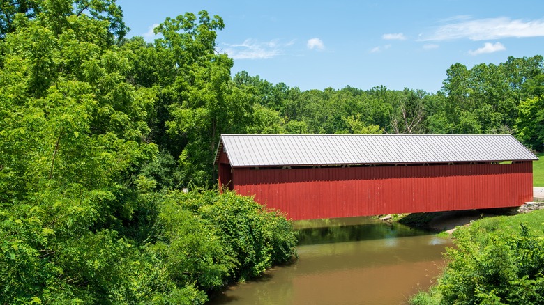 The Stevenson Road Covered Bridge in Xenia, Ohio