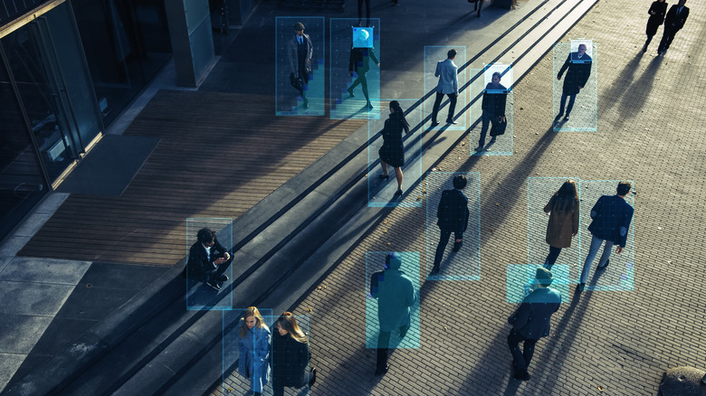 CCTV street footage identifying people