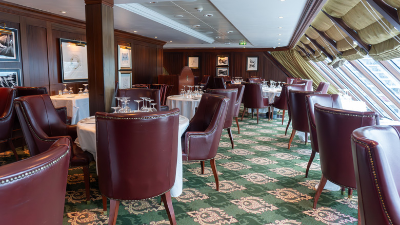 A cruise ship restaurant