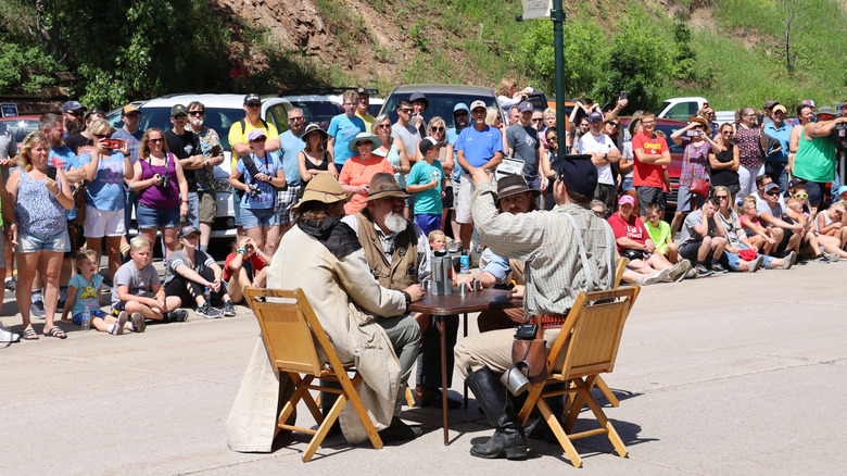 Performers in a historical reenacement show in Deadwood, South Dakota