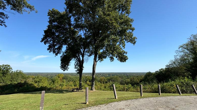 View of the Bean Blossom Overlook in the evening