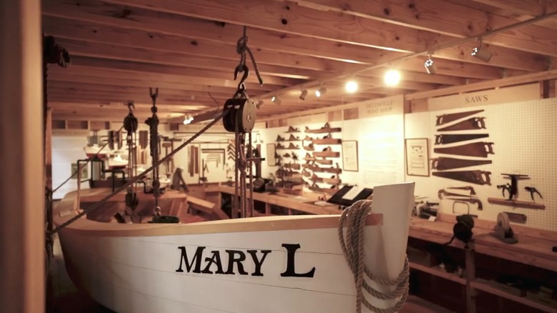 A boatbuilding workshop at the Deltaville Maritime Museum in Virginia