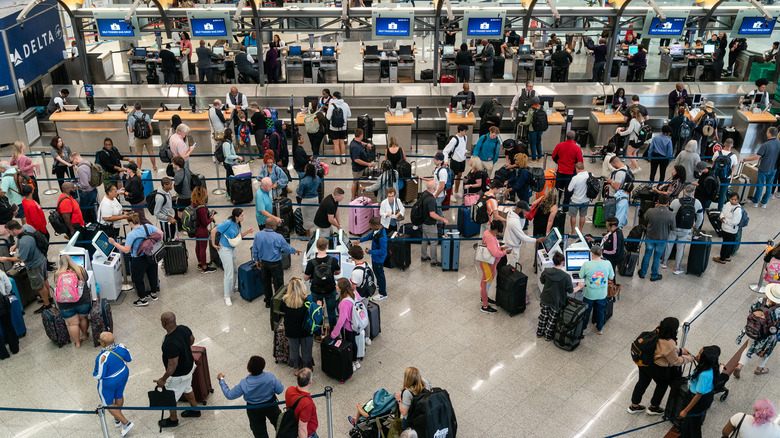 travelers at Atlanta Airport